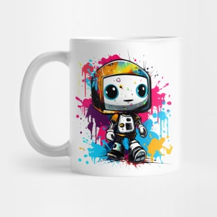 Cute cartoon Robot. Funny cyborg. Mug